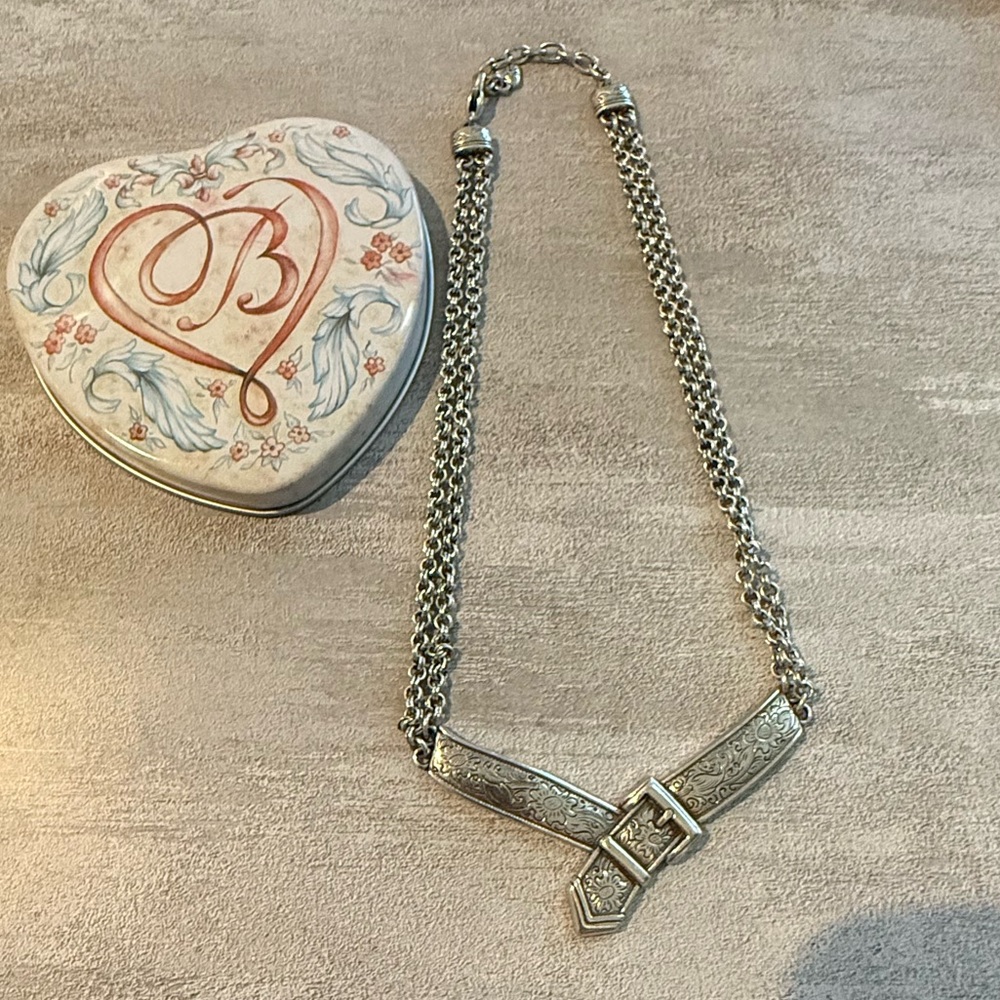 Brighton Town Country Buckle Double Chain Necklace - Picture 4 of 4